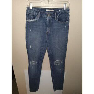 Levi's 721 High Rise Skinny Destroyed Jeans Size 29